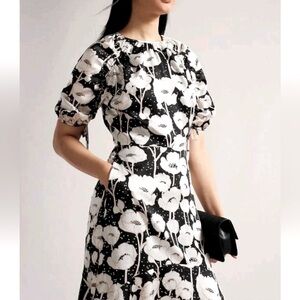 Ted Baker Abriee Puff Sleve Midi Dress